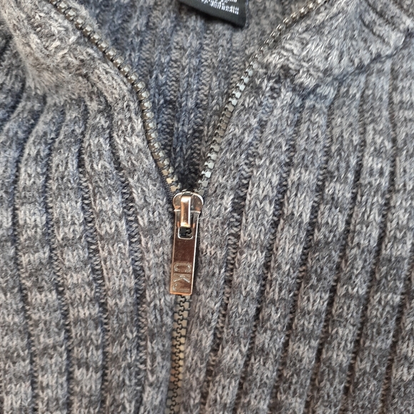 Calvin Klein ¼ Zip Men's Large Charcoal Salt and Pepper - Picture 5 of 16